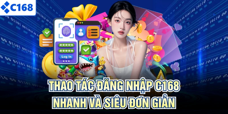 Thao tác đăng nhập C168 nhanh và siêu đơn giản